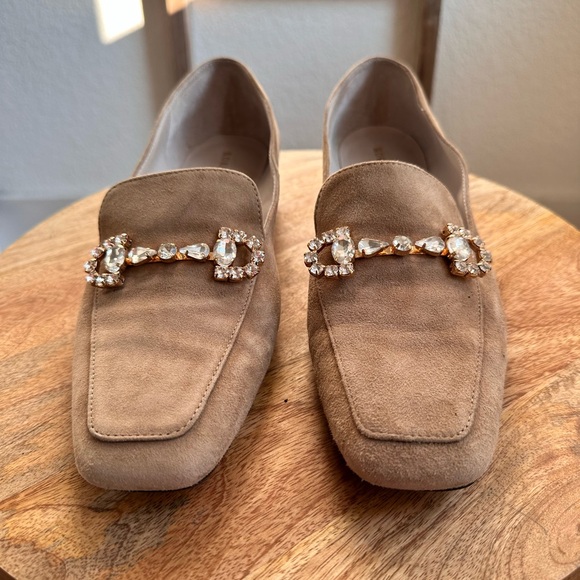 KOKO + PALENKI Believe Embellished Tan Loafers sz: 9 - Picture 4 of 10
